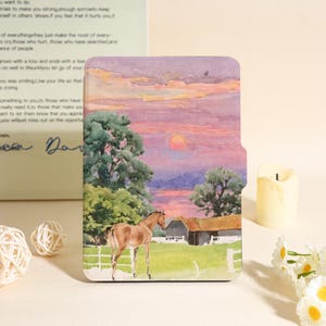 Watercolor Farm Scene Kindle Case For Kindle Paperwhite 12th 7&quot;,Paperwhite 1/2/3/4,Kindle 11th 12th Gen, Kindle Colorsoft Case,Bookish Gifts