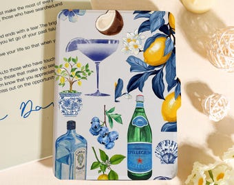Hand - Drawn Drinks & Fruits Kindle Case For Paperwhite 12th, KindlePaperwhite 1/2/3/4, Kindle 12th/10th/11th, Kobo Case, For Bookish Gift