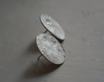 Geometric earrings * Silver and copper earrings * circle earrings