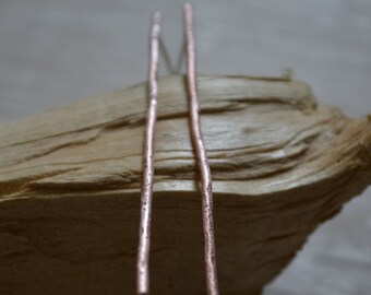 Irregular line earrings - wire earrings - hammered earrings - minimalist earrings