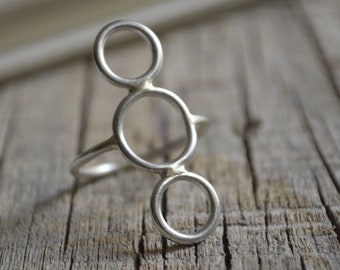 Silver circles ring - simple ring