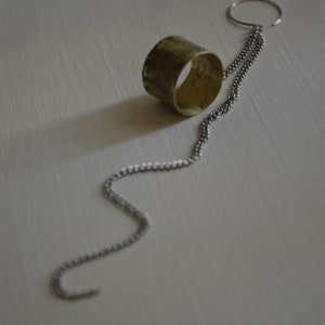 Einsame Ohrring Kette Messingrohr Bild 5