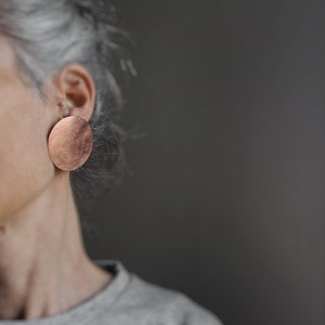 Eclipse earrings Copper earrings large size image 9