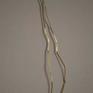 Brass strips necklace minimalist necklace image 3