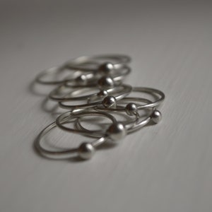 Bubbles rings set rings set stacked rings Silver Stacking Rings One of a kind image 7