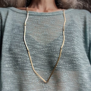 Brass strips necklace minimalist necklace image 5