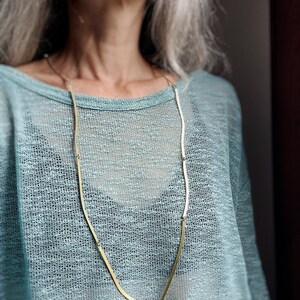 Brass strips necklace minimalist necklace image 8