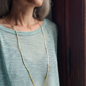 Brass strips necklace minimalist necklace image 1