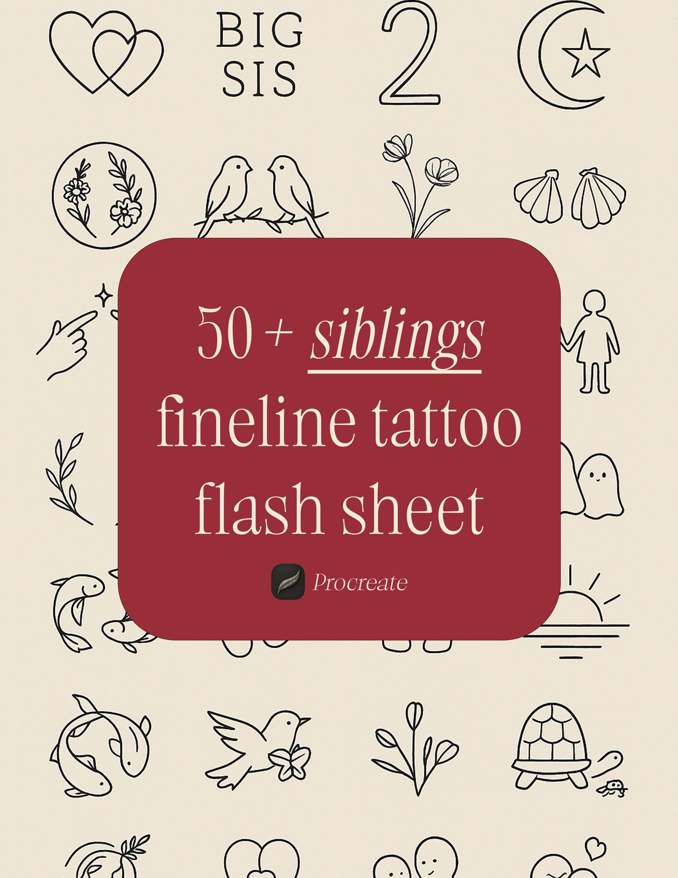 Sibling tattoo - Etsy België, image size:2318x3000