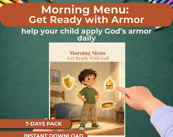 Armor of God Checklist for Kids, Christian Bible Printable, Daily Faith Routine for Kids