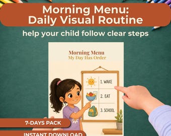 Visual Schedule for Kids, Christian Routine Chart Printable, Kids Daily Structure and Routine Help