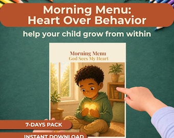 Christian Character Journal for Kids, Heart and Behavior Printable, Bible Reflection for Kids