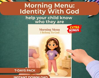 Identity in Christ for Kids, Christian Affirmation Printable, Bible Confidence Routine for Kids