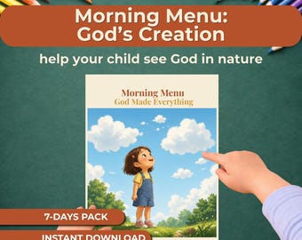 Nature Journal for Kids, Christian Creation Printable, Bible Outdoor Activity for Kids
