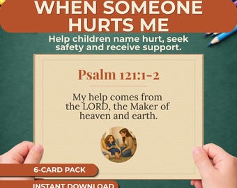Scripture Cards for Kids Who’ve Been Hurt - Bible Verses for Comfort & Safe Support