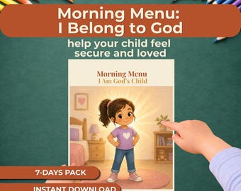 Child of God Affirmations for Kids, Christian Identity Printable, Bible Confidence Routine