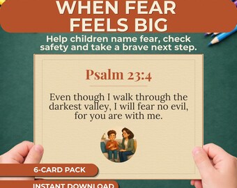 Scripture Cards for Scared Kids - Bible Verses for Courage & Trust in God