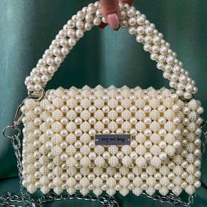 Cartera de cuentas Bolso de cuentas de cristal Bolso de hombro con cuentas Bolso de lujo Correa cruzada Bolso de cuentas Monedero con cuentas Regalo para ella