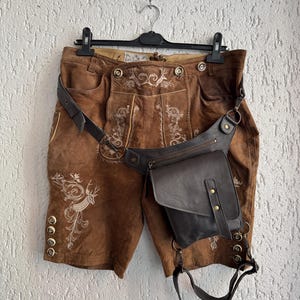 Handmade Leather Thigh and Waist Bag – Brown Utility Holster with Flap | Adjustable Festival Belt Bag | Real Cowhide Leg Bag