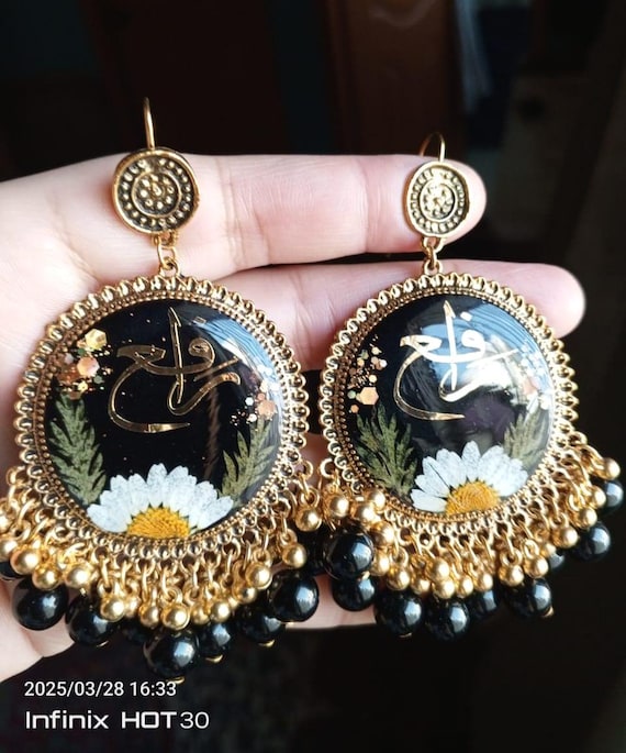 Handmade Resin Jhumka Earrings, Elegant Lightweight Jewelry gift for her personalization available