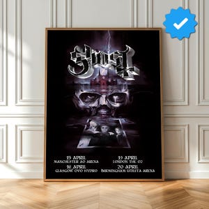 Ghost Band Tour 2025 Plakat | Band Poster | Ghost 2025 Tour Skeletour Poster | Wall Decor Poster | Rock Musik Poster