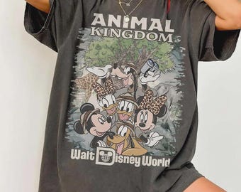 Retro Disney Animal Kingdom Comfort Colors Shirt, Walt Disney World Safari Shirt, Disney Vacation Tee, Jungle Safari Disney Trip 2026 Shirts