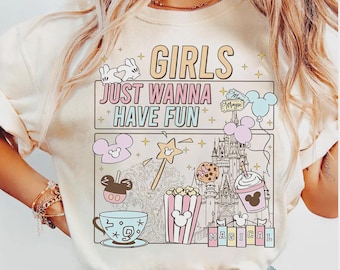 Retro Disneyland Trip T-Shirt, Minnie and Daisy, Girls Just Wanna Have Fun