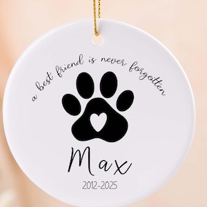 Pet Memorial Gift, Memorial Ornament, Custom Ornament, Pet Memorial, Christmas Ornaments, Custom Pet Ornament