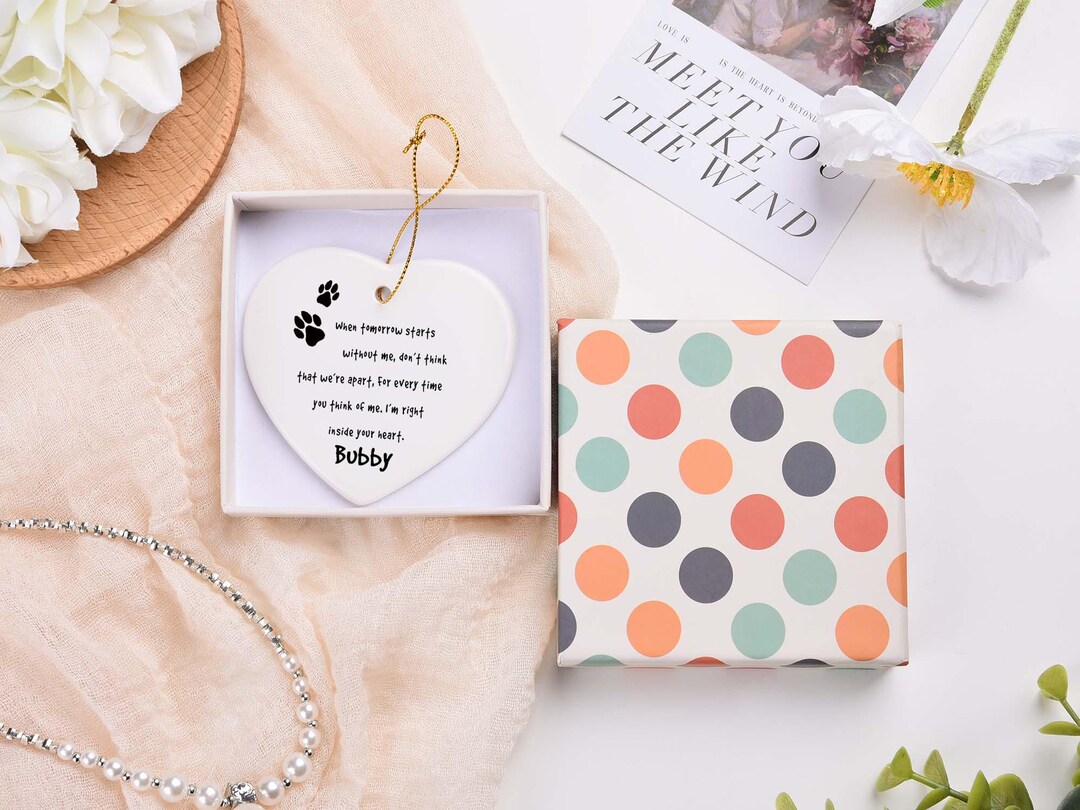 Pet Loss Memorial Plaque, Bereavement Paw Print Keepsake to Remember a ...