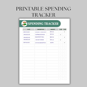 Printable Spending Tracker | Expense Tracker & Budget Planner | Digital Finance Log for iPad | GoodNotes , Notability PDF | Money Management