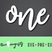 One Hand-lettered Style SVG, DXF, PNG, File, Design, Cricut, Silhouette ...