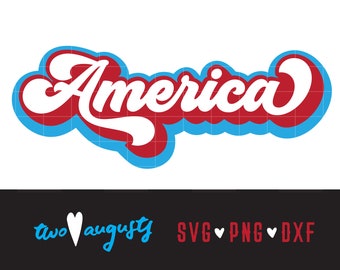 America, Retro, SVG, DXF, PNG, United States, design, Cricut, Silhouette, Independence Day, 4th of july, usa, American, merica, fun, fourth