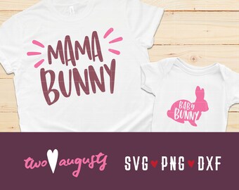 Mama Bunny, Baby, SVG, DXF, PNG, Christian, maternity, Cricut, Silhouette, bunnies, Love, rabbit, easter, love, mom, mama, mommy, ears, cute