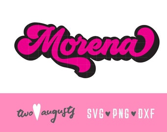 Morena, pretty, Mama, Mom, SVG, DXF, PNG, Spanish, File, Cricut, Silhouette, lady, retro, family, Latina, mother, trendy, Mother's Day