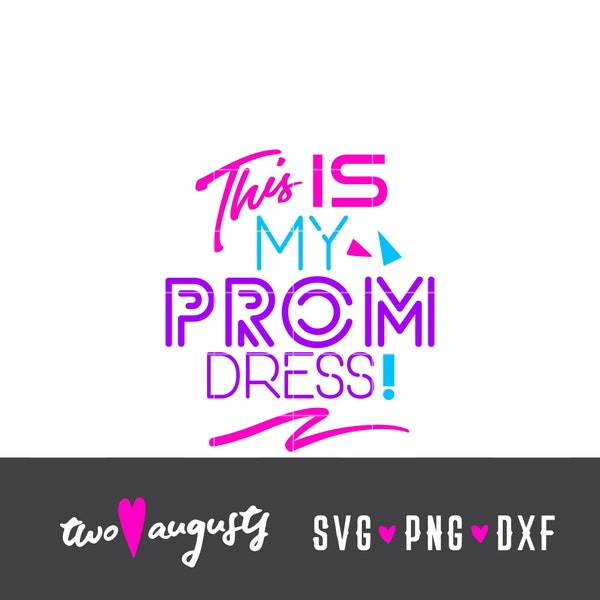 Prom, Dress, 80s, 80's, SVG, DXF, PNG, File, Design, Cricut, Silhouette, Trendy, eighties, rad, zig zag, neon, totally, party, like, dance