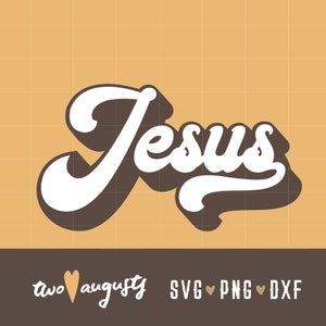 Jésus rétro, SVG, DXF, PNG, chrétien, fichier, design, Cricut, Silhouette, tendance, Pâques, sauveur, Bible, amour, Saint-Valentin, église, années 70, 80