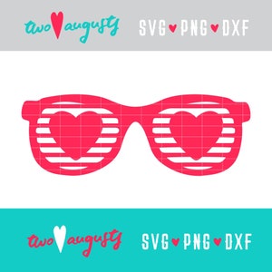 Amour de lunettes, coeur, Saint-Valentin, SVG, DXF, PNG, fichier, design, Cricut, Silhouette, tendance, années 80, 80, 80, rad, obturateur