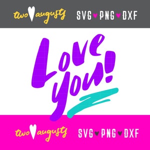 Je t'aime, à ornement, années 80, 90, 80, 90, cursive, pinceau, amour, Saint-Valentin, SVG, DXF, PNG, fichier, conception, Cricut, tendance, Saint-Valentin, simple