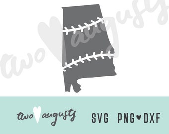 Alabama Baseball Softball SVG, DXF, PNG Baseball Stitches, Ball Mom, al, state, usa, stitches, alabama, baseball, love, ball parents, bama