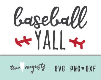 Baseball Y'all cursive SVG, DXF i PNG, Baseball, Pliki, Projekt, Cricut, Sylwetka, Modny, Ball Mom, Lato, krzywa, Baseball Mom, yall