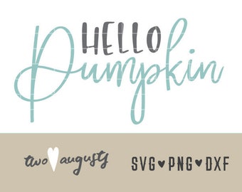 Hello Pumpkin, cursive, thanksgiving, SVG, DXF, & PNG, Files, Design, Cricut, Silhouette, Trendy, fall, autumn, handwriting, halloween
