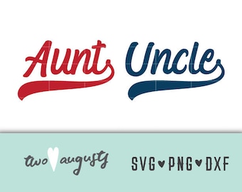 Ciotka Wujek Baseball Swash SVG, DXF i PNG, Baseball, Pliki, Projekt, Cricut, Sylwetka, Modny, Piłka Ciotka, Miłość, swash, Wujek All-Star