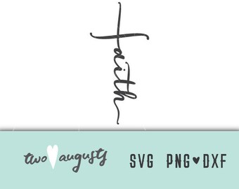 Faith Cross, SVG, DXF, PNG, Chrześcijański, Plik, Projekt, Cricut, Sylwetka, Modny, Jezus, Bóg, wiara, wdzięczny, kursywa, kształt, Wielkanoc, miłość