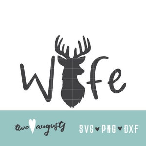 Femme cerf SVG, DXF et PNG, bois, fichiers svg, svg Cricut, svg pour Silhouette, cerf, plein air, chasseur, conception de cerf, cursive, chasse, mâle