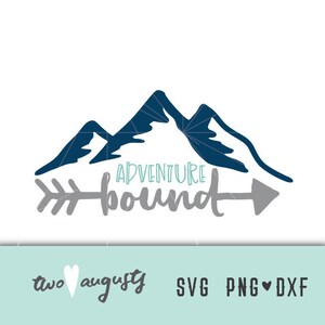 Adventure Bound, selvagem, SVG, DXF e PNG, floresta, arquivos, design, Cricut, silhueta, moderno, ao ar livre, passear, floresta, montanha