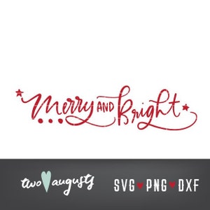 Merry and Bright SVG, DXF, PNG, Christian, Dateien, Design, Cricut, Silhouette, Trendy, Santa, Jesus, Liebe, Sterne, Weihnachten, Zeichen