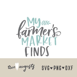 Farmer&#39;s Market vindt SVG, DXF en PNG, produceren, bestanden, ontwerp, Cricut, silhouet, trendy, ambacht, boer, boerderij, cursief, boerderij