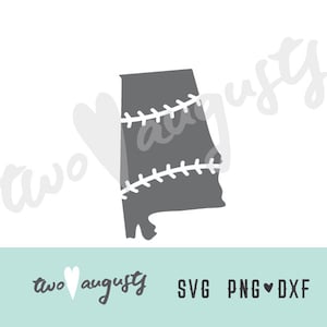 Alabama Baseball Softball SVG, DXF, PNG Puntos de béisbol, Mamá de la pelota, al, estado, usa, puntos, alabama, béisbol, amor, padres de la pelota, bama