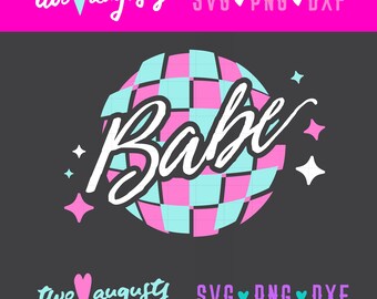 Kula dyskotekowa, laska, taniec, impreza, lustro, iskierka, brokat, dziewczęcy, przyjaciel, zabawa, lata 70., lata 80., svg, png, dxf, cięcie, plik, cricut, sylwetka, projekt