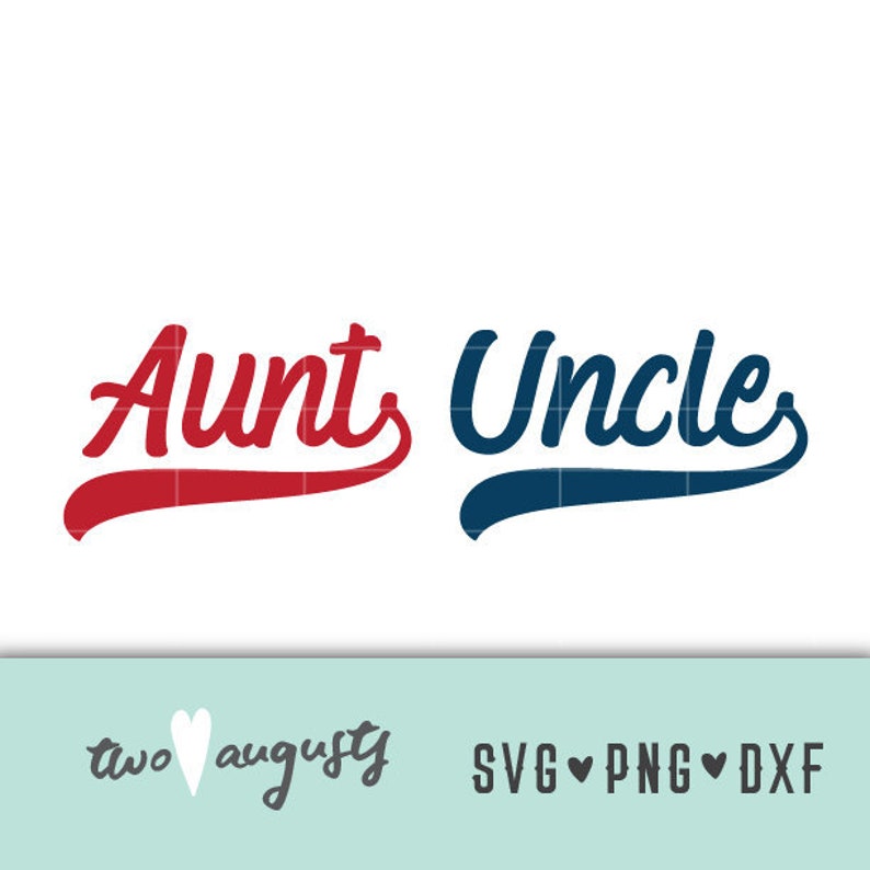Download Aunt Uncle Baseball Swash SVG DXF & PNG Baseball Files | Etsy